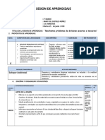 SESION DE APRENDIZAJE DE MATEMATICA Resolvemos Problemas de Divisiones Exactas e Inexactas"