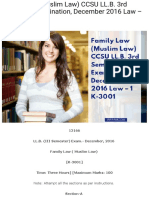 Family Law 2018 Question Paper