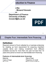 Chapter - 4 Intermediate Term Financing