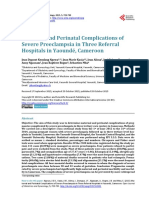 Maternal and Perinatal Complications of Severe Preeclampsia in Three Referral Hospitals in Yaoundé, Cameroon