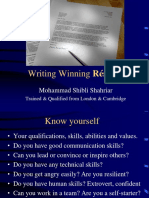 Writing Winning Résumé: Mohammad Shibli Shahriar