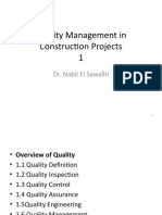 Quality Management in Construction Projects 1: Dr. Nabil El Sawalhi