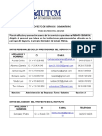 Servicio Comunitario. MODELO