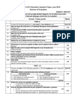 Department of PU Education Question Paper June 2019 Scheme of Evaluation