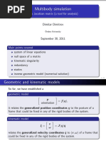 Multibody Simulation: The Jacobian Matrix (A Tool For Analysis)