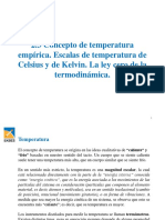 2.3 Concepto de Temperatura Empírica. Escalas de Temperatura de Celsius y de Kelvin. La Ley Cero de La Termodinámica