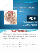 Abnormalities of Amniotic Fluid