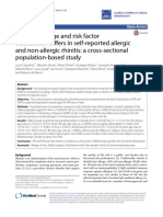 The Gender, Age and Risk Factor Distribution Differs in Self-Reported Allergic and Non-Allergic Rhinitis: A Cross-Sectional Population-Based Study