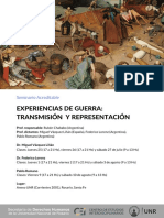 Experiencias de Guerra: Transmisión y Representación