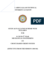 B.tech. 4th Year CBCS Mechanical Engg2019-20