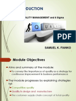 Ecm29Ekm: Quality Management and 6 Sigma: Samuel K. Fianko