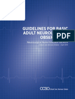 Guidelines For Basic Adult Neurological Observation: Neurosurgical Nurse Educator Network