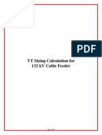 VT Sizing Calculation For 132 KV Cable Feeder: Page 1 of 8