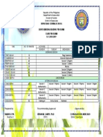 Dipaculao Central School Lsen'S Remedial Reading Program Class Program S.Y. 2018-2019