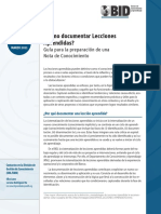 Como Documentar Lecciones Aprendidas Guia PDF