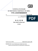 GB T 706 2008 Hot Rolled Section Steel English PDF