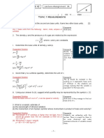 Topic 1 Measurements: Lecture Assignment 1A