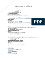 Ordonnances en Pédiatrie F