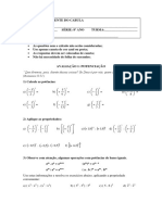 Avaliação de Potenciação