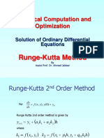 Numerical Computation and Optimization: Solution of Ordinary Differential Equations