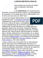 Datos para Mapa Fisico de La Region Metropolitana de Santiago Imprimir