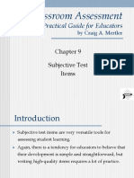 Classroom Assessment: A Practical Guide For Educators