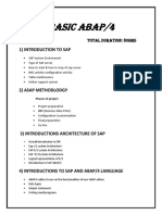 Abap-Basic Syllabus