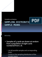 Sampling Distribution of Sample Means