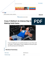 Crazy 5 Method: An Intense Rep Scheme For Making Solid Gains