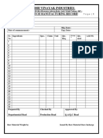 Siddhi Vinayak Industries.: Batch Manufacturing Record