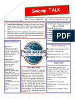 Lunch Hour Meetings: Okefenokee Toastmasters Meet At: Officers 2019-2020