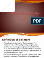 Bailment and Pledge