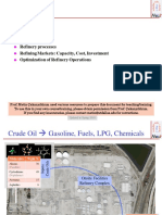 Refining: Outline Refinery Processes Refining Markets: Capacity, Cost, Investment Optimization of Refinery Operations