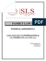 Family Law Ii: Internal Assessment 1