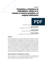 Parámetros y Estándares de Habitabilidad Calidad en La Vivienda, El Entorno Inmediato y El Conjunto Habitacional