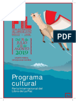 Programa de La XXIV Feria Internacional Del Libro de La Paz