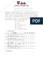 Software Assessment Form