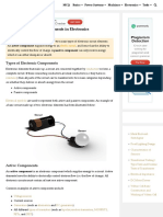 Active and Passive Components in Electronics: Types of Electronic Components