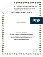 Assessment of Customer Satisfaction and Atm (Automatic Teller Machine) Services at Commercial Bank of Ethiopia: The Case of 22 Mazoria Branch