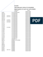 PT Fuel System Parts List