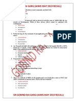 DR Gobind Rai Garg (Aiims May 2019 Recall) : B. Fluoroquinolones C. D