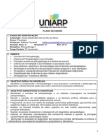 Plano de Ensino Psicopatologia I PDF