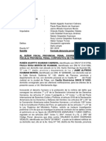 Denuncia Penal Por Usurpación Agravada y Daños de Rubén Agapito Huamani Cabrera y Paula Rosa Morón de Huamani