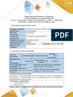 Guía de Actividades y Rúbrica de Evaluación - Fase 2 - Identidad Personal y Construcción de Mi Sentido de Vida