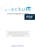 SSC MTS 21 September 2017 Shift 3: Downloaded From Https://cracku - in