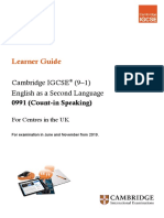 Learner Guide For Cambridge Igcse 9 1 English As A Second Language 0991