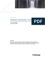 Multifactor Authentication in ONTAP 9.3: Best Practices and Implementation Guide