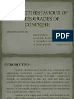 Strength Behaviour of Varies Grades of Concrete