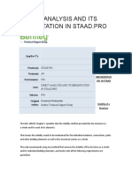 Direct Analysis and Its Implentation in Staad - Pro: Applies To