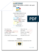 Analysis of Current Market of Dairy Products in HORECA With Special Reference To Parag and Amul